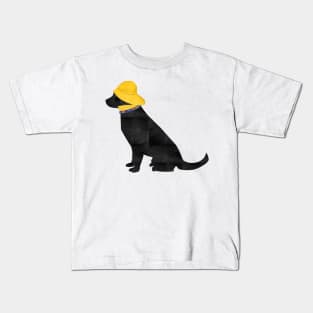 Nautical Preppy Black Lab Salty Dog Kids T-Shirt